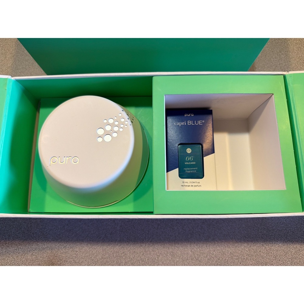 Pura Smart Home Fragrance Diffuser Device with ONE Capri Blue Volcano Scent NEW